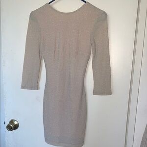 Gently Loved Elegant Cream Backless Dress by BEBE
